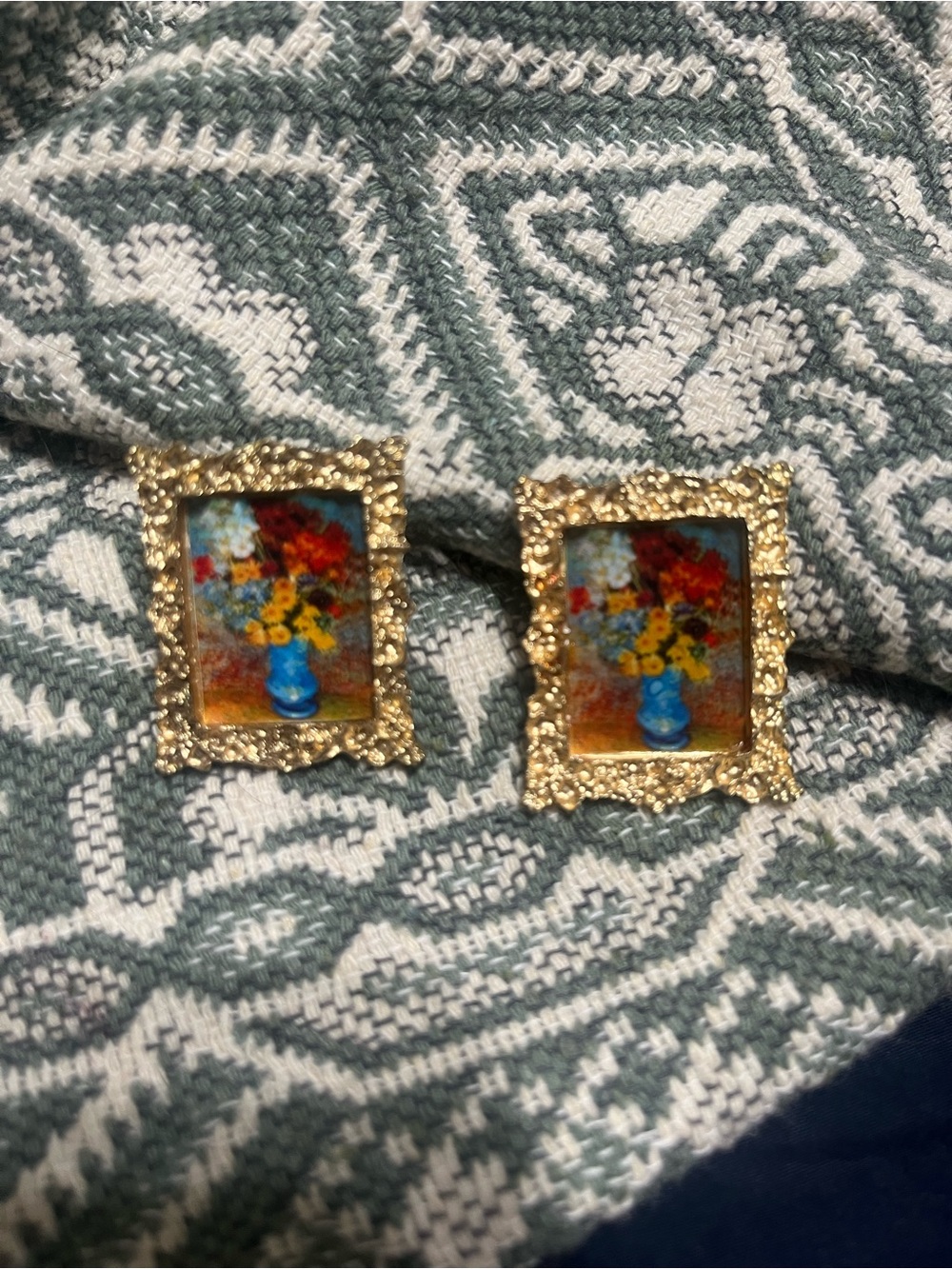 Painted Portrait Earrings